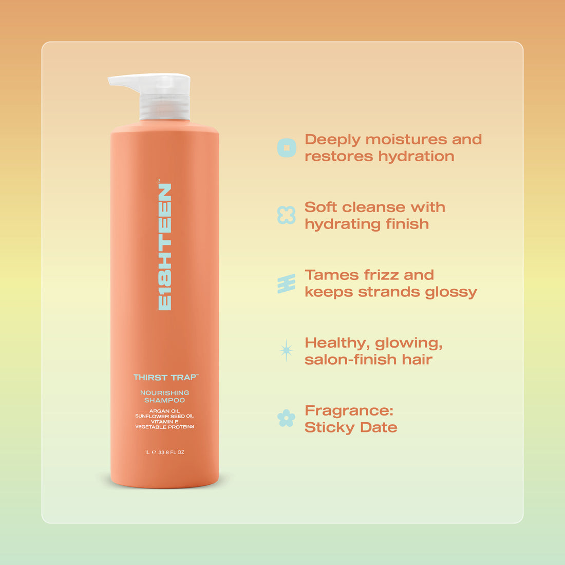 E18HTEEN Thirst Trap Nourishing Shampoo 1L