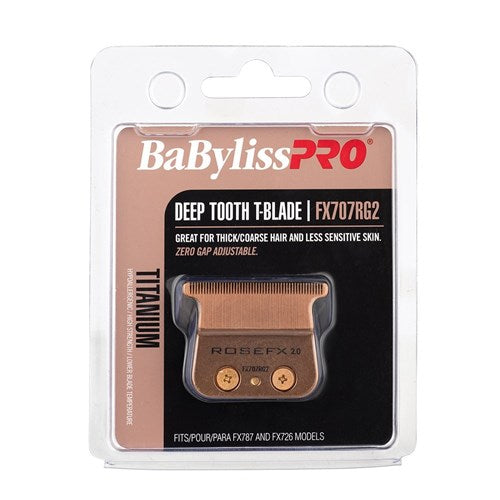 Babyliss PRO Replacement Trimmer Blade Rose Gold T-Blade 2.0mm Deep Tooth