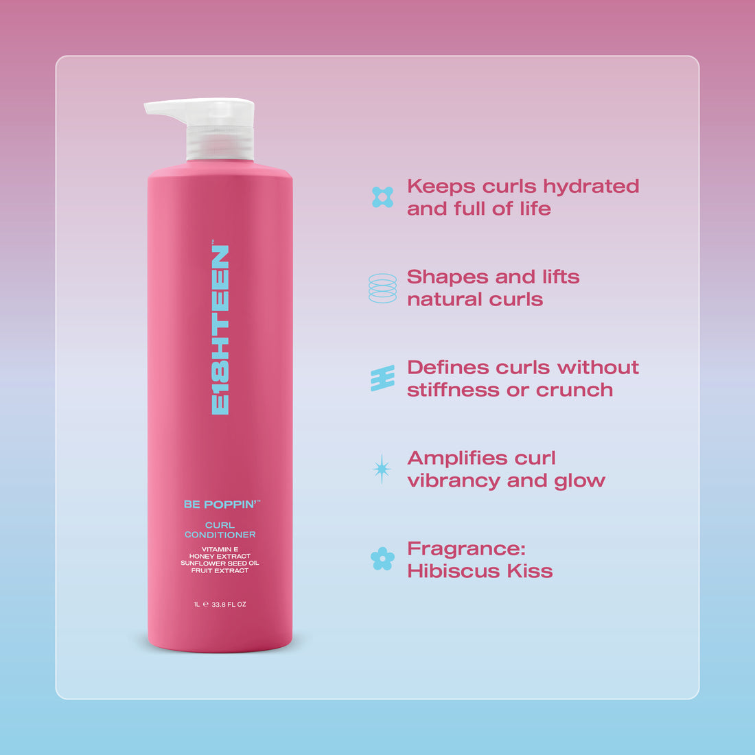 E18HTEEN Be Poppin' Curl Conditioner 1L