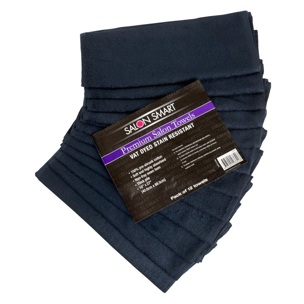 Salon Smart Premium Black Salon Towels 12pk
