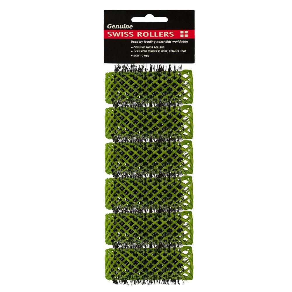Dateline Professional 25mm Swiss Hair Rollers 6 Pack