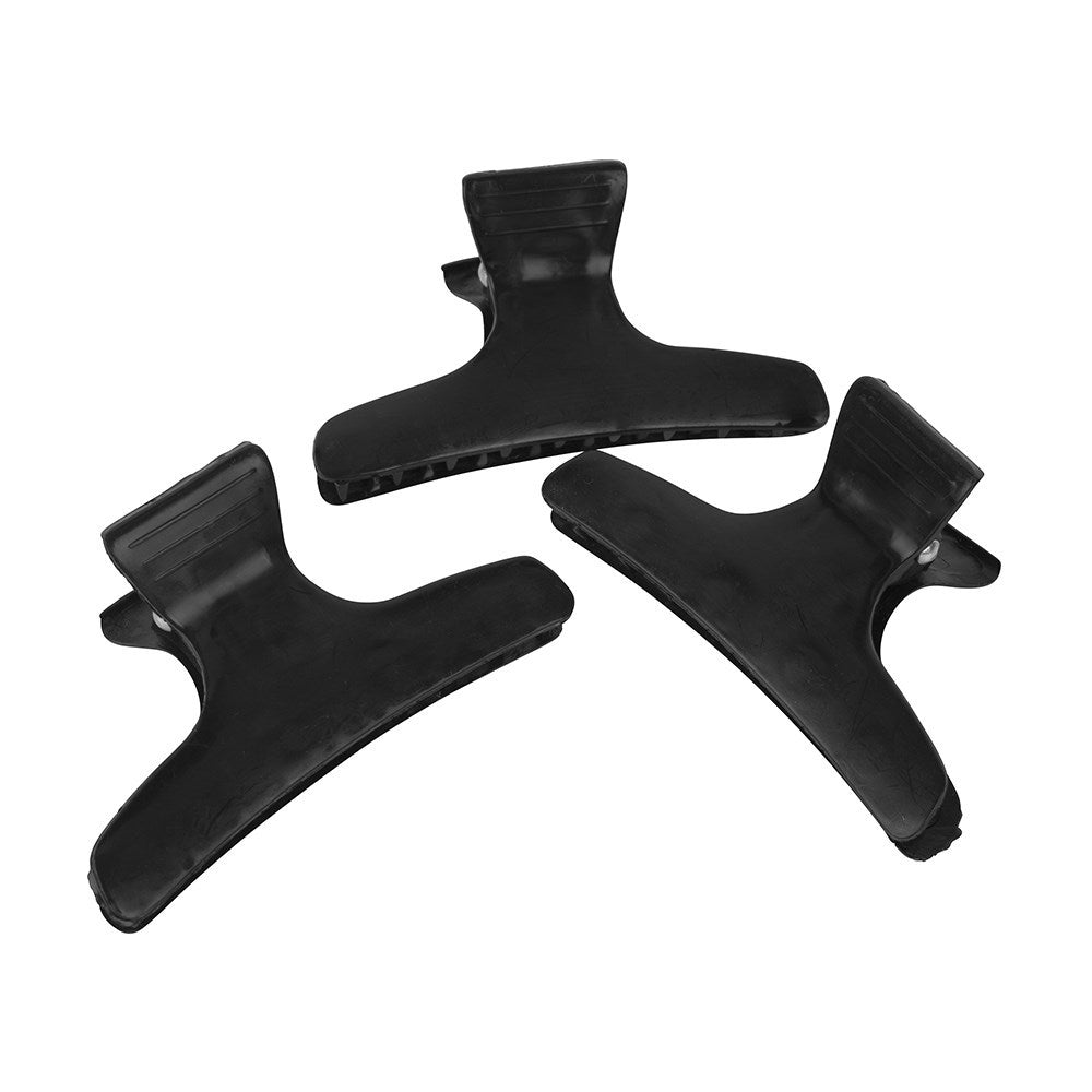 Black Butterfly Hair Clips 12pk