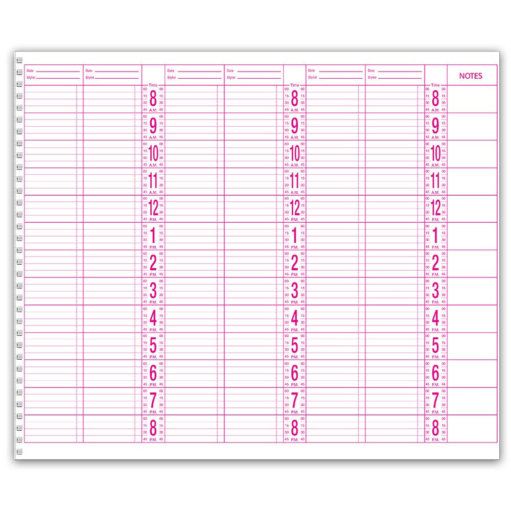 Professional 6 Column Appointment Book