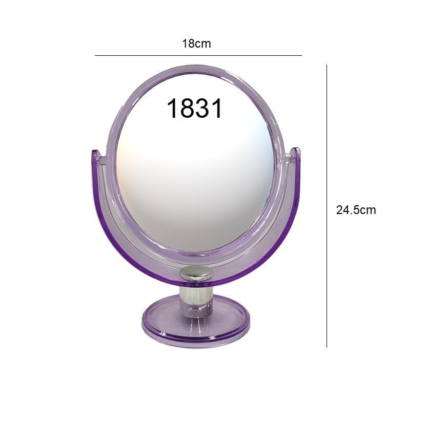 Desk Top Mirror with Stand Plastic Assorted Colours