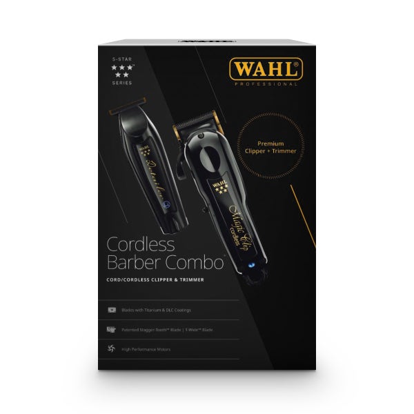 Wahl Cordless Barber Combo Black Magic Clip + Detailer Li