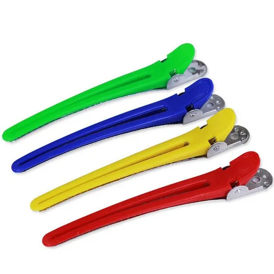 Colours Nylon Aluminium Sectioning Hair Clips 10pk