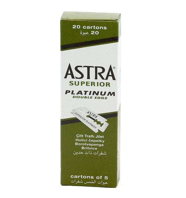 Astra Superior Platinum Double Edge Blades 20 Pack Of 5 Blades (100pcs)