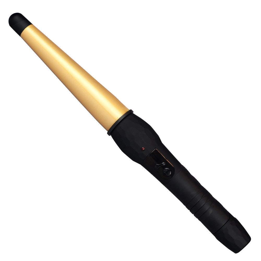 Silver Bullet Fastlane Large Ceramic Conical Curling Iron in Gold