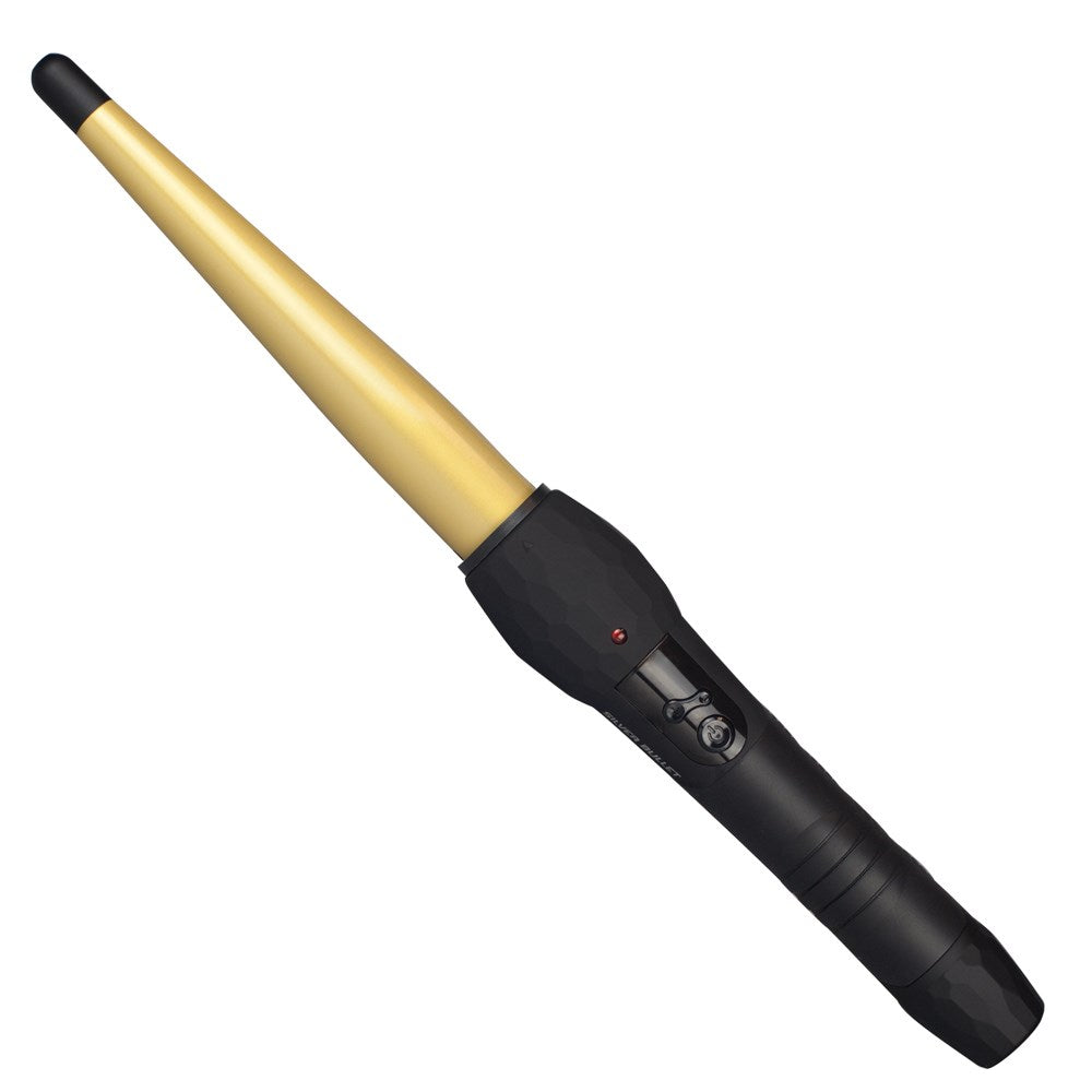 Silver Bullet Fastlane Regular Ceramic Conical Curling Iron in Gold