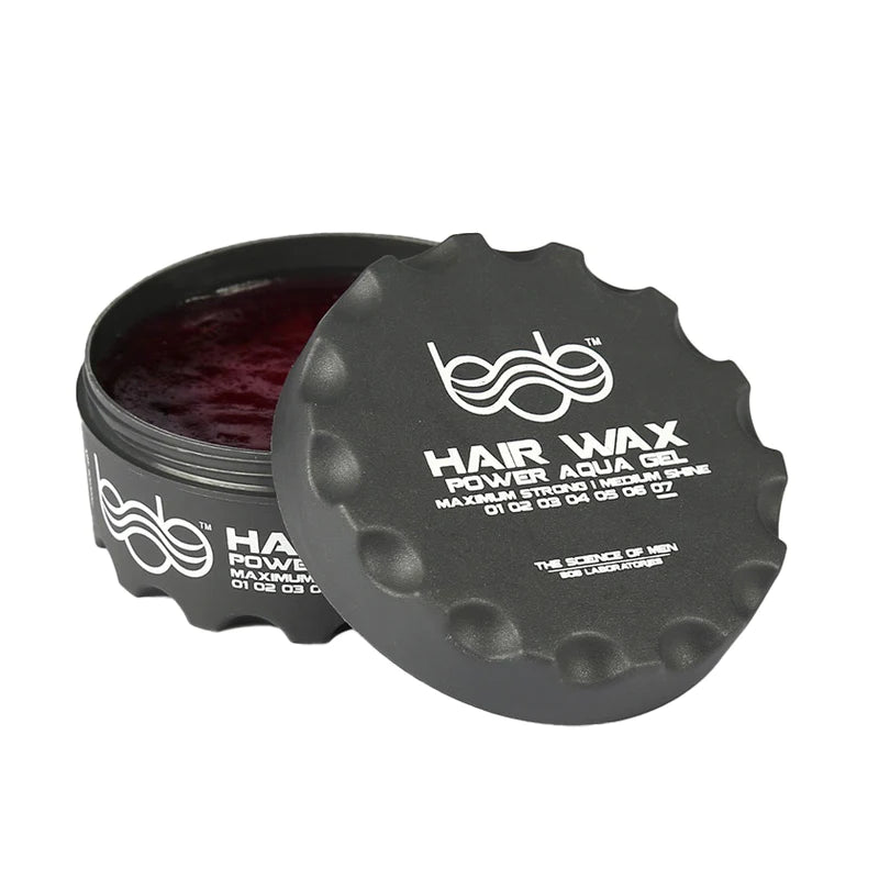 Bob Hair Wax Power Aqua Gel Maximum Strength Medium Shine 150ml GREY