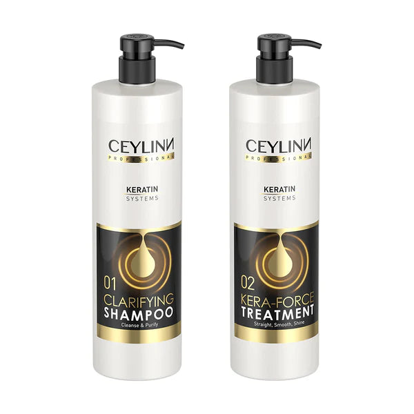 Ceylinn Keratin Straightening Treatment Hair Smoothing Kit 1L
