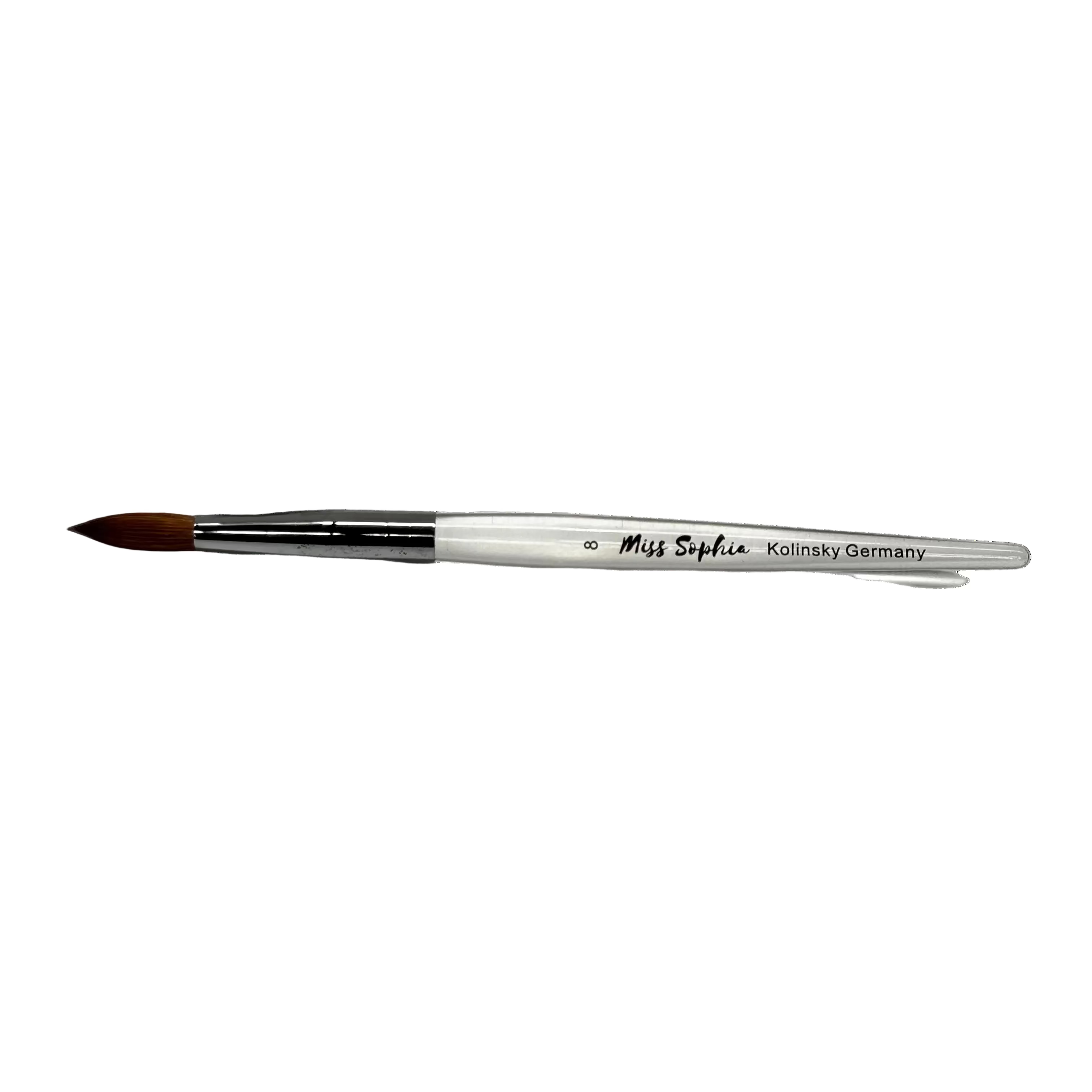 Miss Sophia Acrylic Nail Brush Size 8 Clear Handle