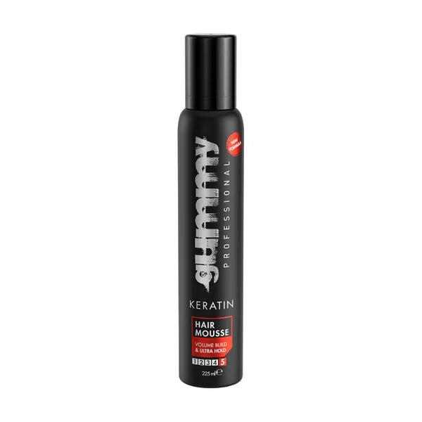 Gummy Keratin Hair Mousse Volume Build Ultra Hold 225ml