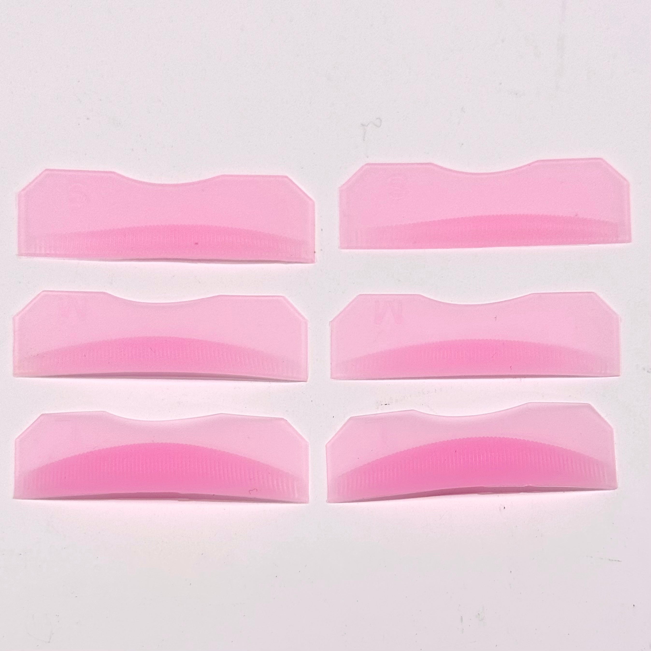 Pink Lash Lift Silicone Shield With Grooves (3 Pairs)