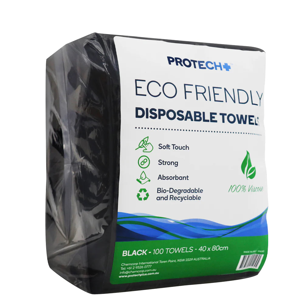 Protech Disposable Black towels 100pk