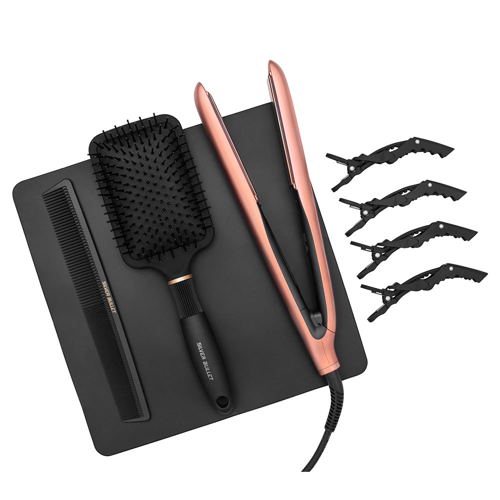 Silver Bullet Titanium 230 Supernova Hair Straightener - Rose Gold