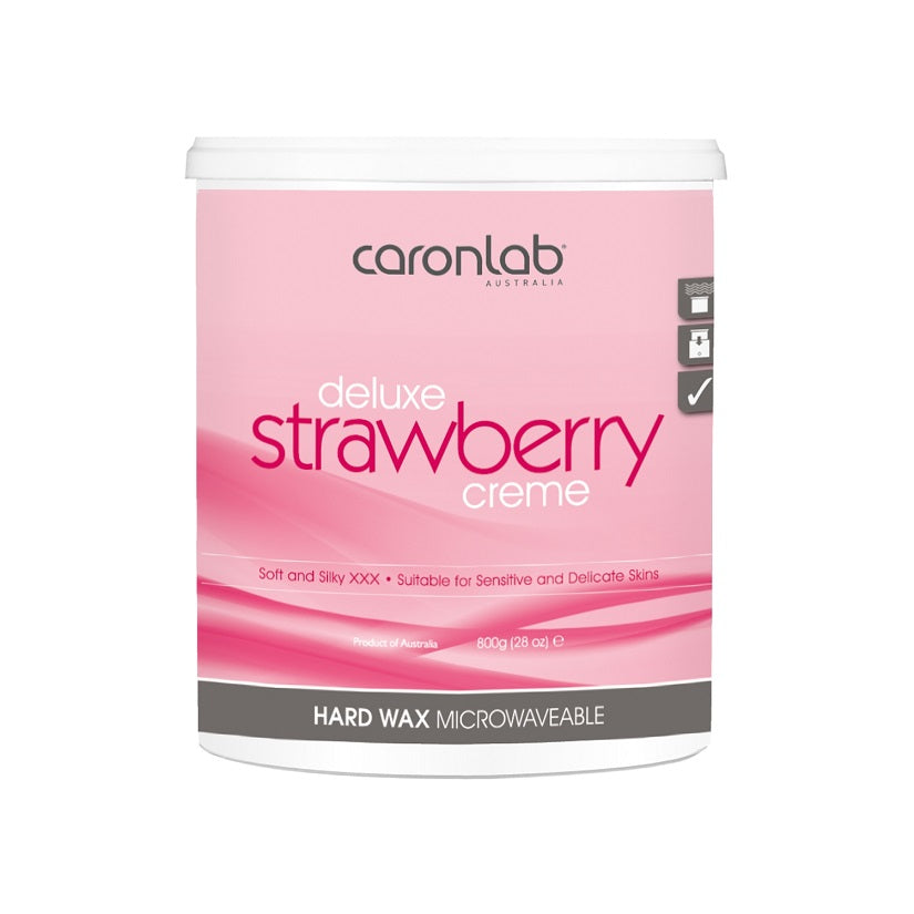 Caronlab Strawberry Creme Hard Wax Microwaveable Jar 800g