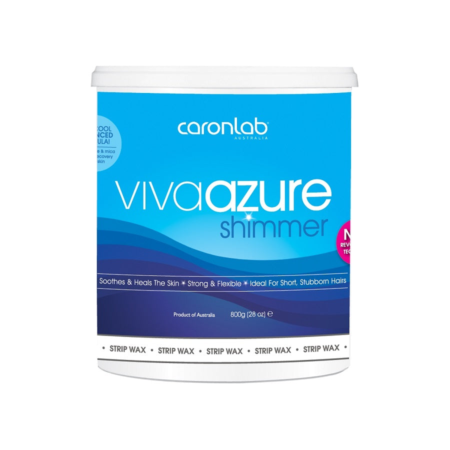 Caronlab Viva Azure Shimmer Strip Wax Microwaveable 800ml
