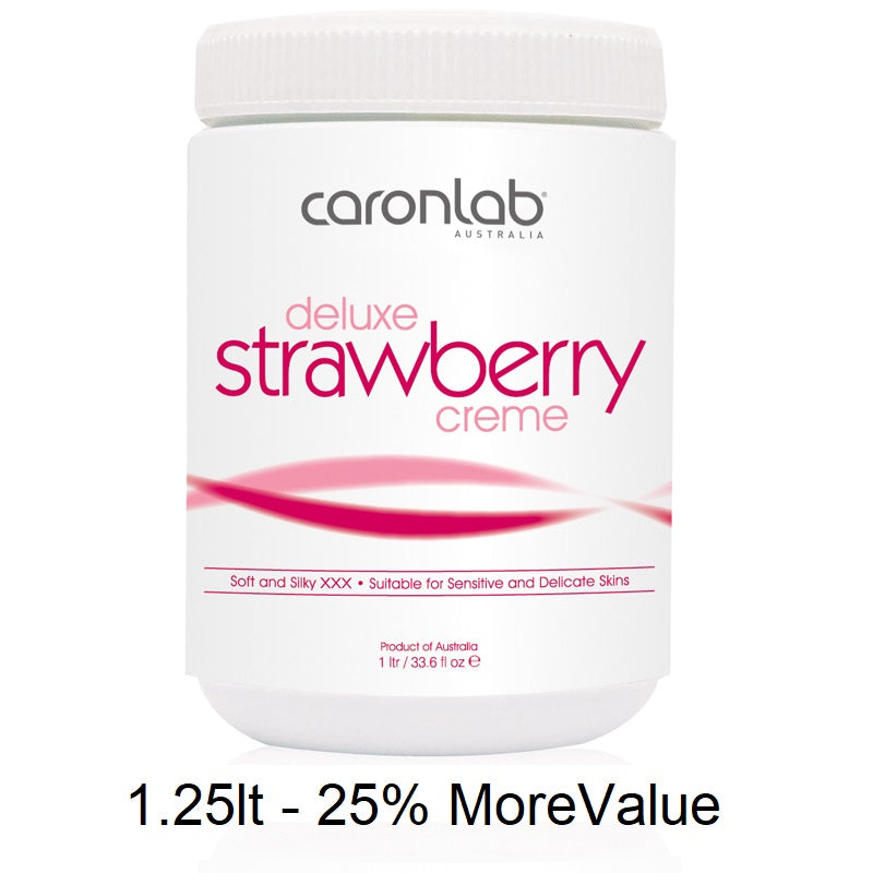 Caronlab Deluxe Strawberry Strip Wax Crème 1.25lt