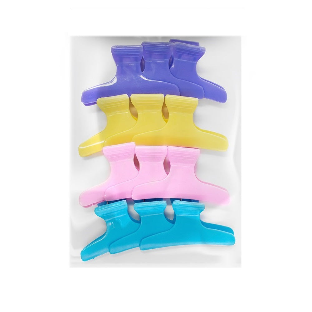 Colour Butterfly Hair Clips 12pk