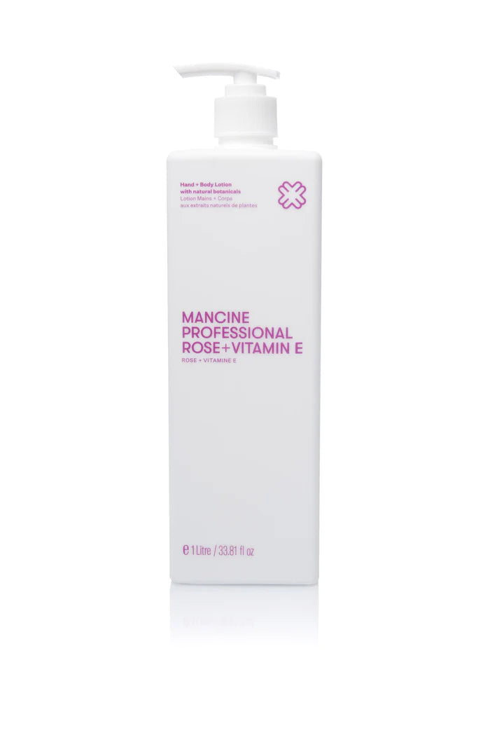 Mancine Hand & Body Lotion: Rose & Vitamin E 1 Litre