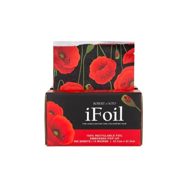 Robert De Soto iFoil Red Poppy Patterned Embossed Pop Up Foil 500pcs