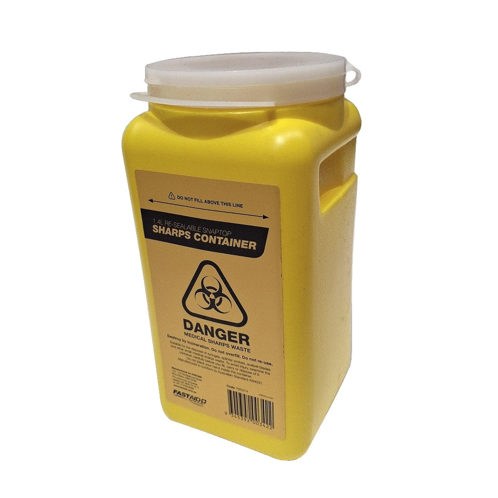 FastAid Sharps Container 1.4lt