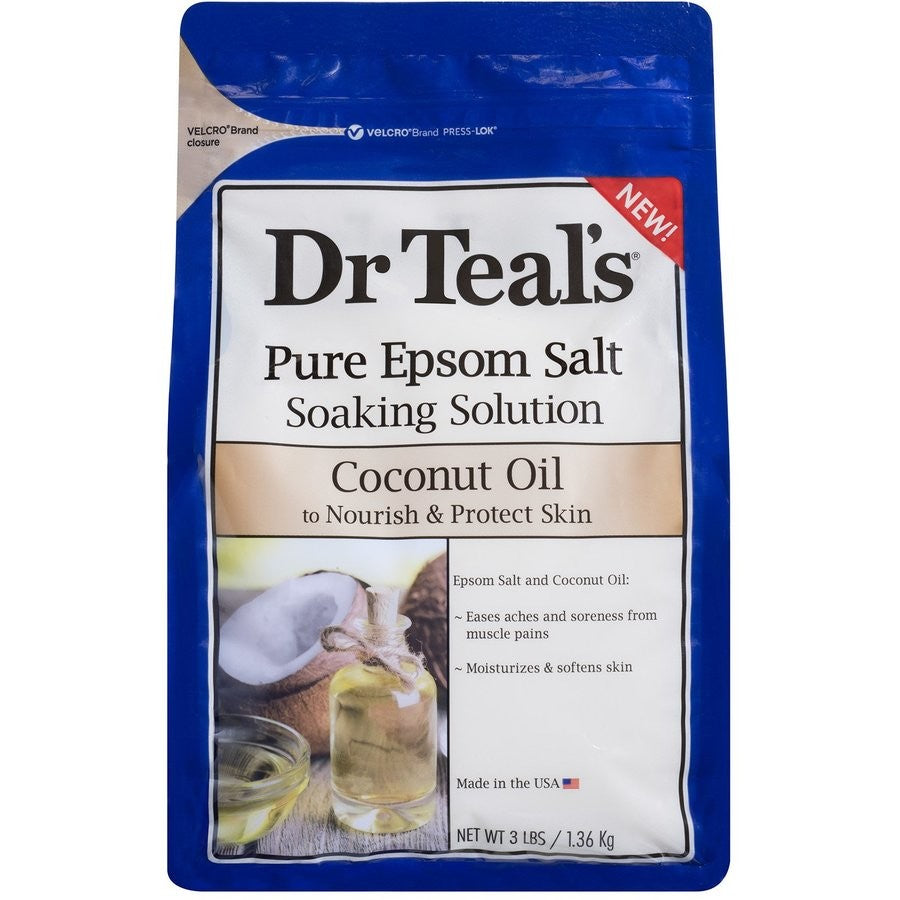 Dr Teal's Pure Epsom Salt Soaking Solution 1.36kg - Coconut Oil