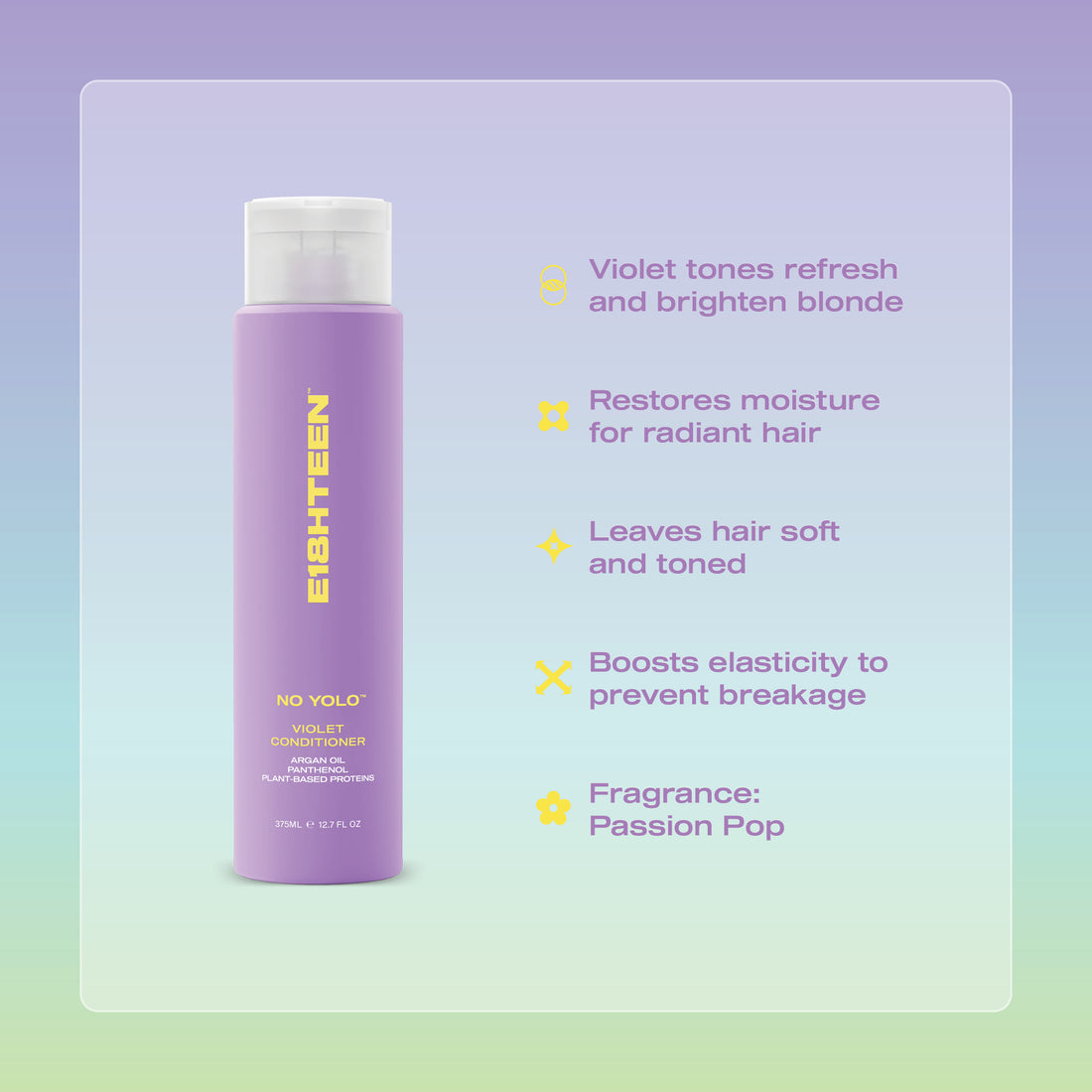 E18HTEEN No YOLO Violet Conditioner 375ml
