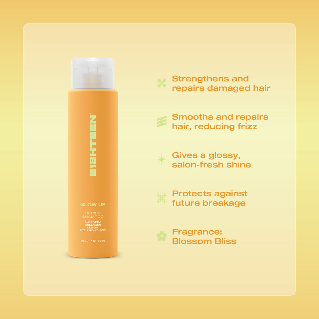 E18HTEEN Glow Up Repair Shampoo 375ml