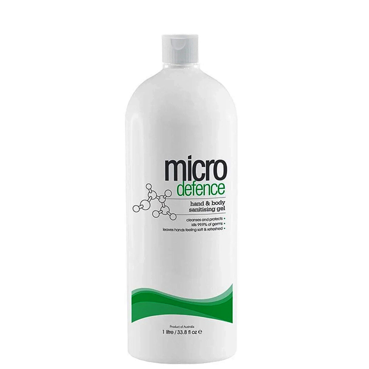Caronlab Micro Defence Hand & Body Alcohol Sanitising Gel 1lt