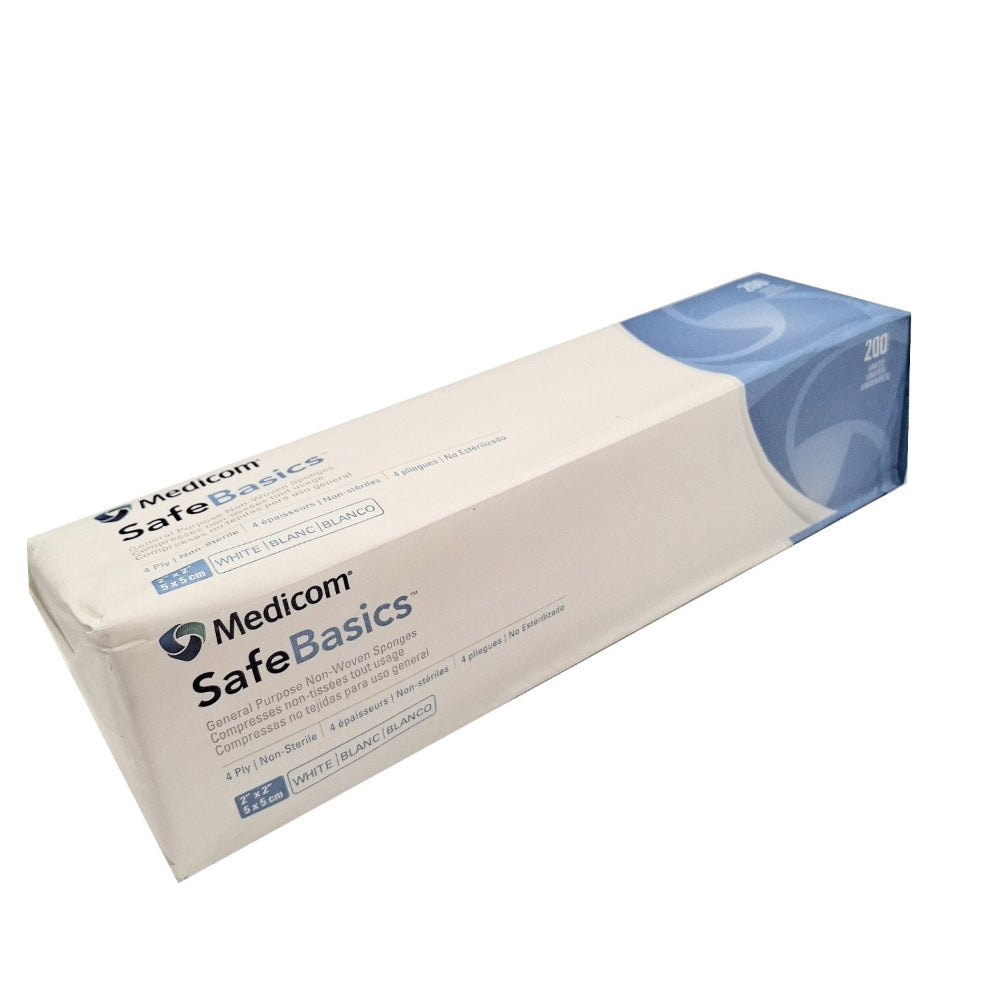 Medicom SafeBasic Non-Woven Gauze 5cm X 5cm x 4 ply (200pk)