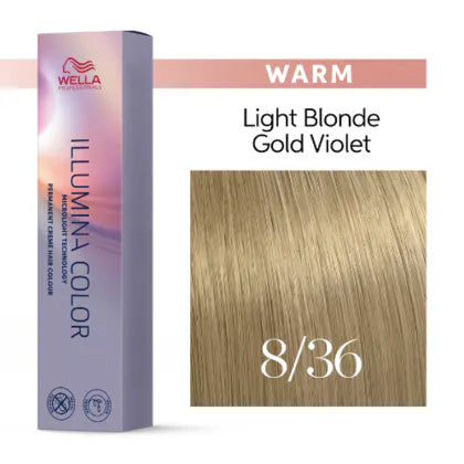 Wella Illumina Colour 60g - 8/36 Light Blonde Gold Violet