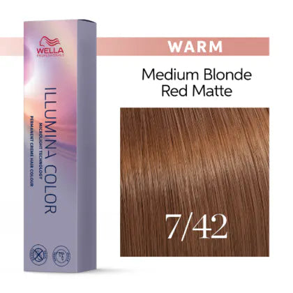 Wella Illumina Colour 60g - 7/42 Med Blonde Red Matte