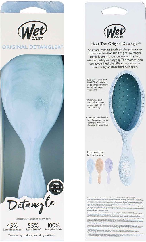 Wet Brush Glitter Waves Detangler - Blue
