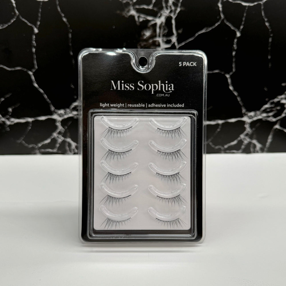 Miss Sophia Lashes 5pr S-101 (Half Lash)