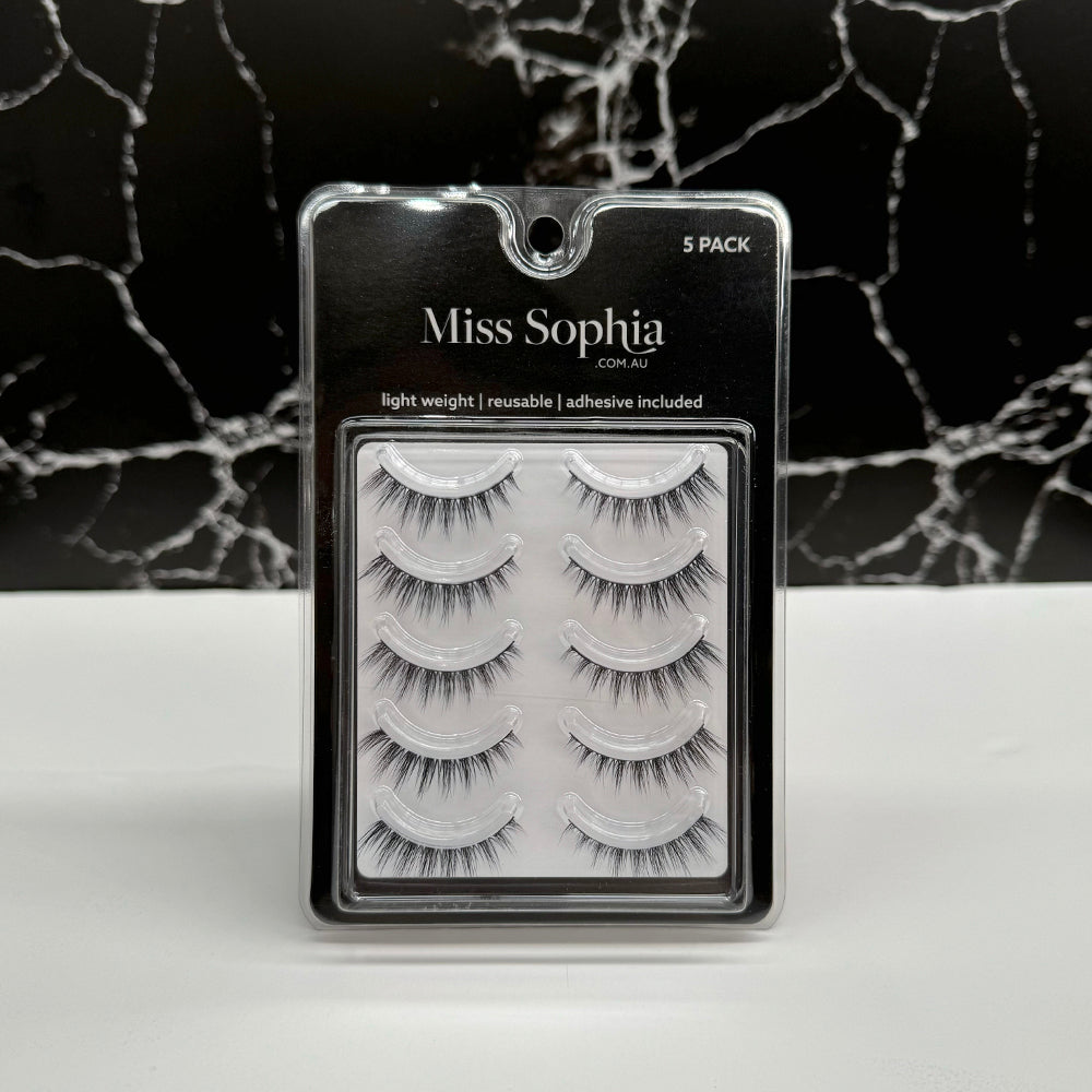 Miss Sophia Lashes 5pr S-315 (Wispy Cat Eye)