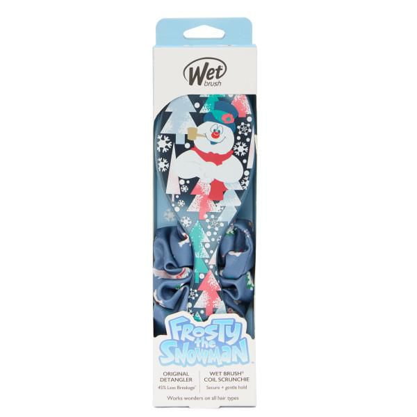 Wet Brush Detangler and Scrunchie Set 2pcs - Frosty the Snowman