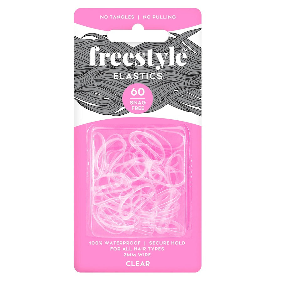 Freestyle Snag Free Elastics 2mm 60pc - Clear