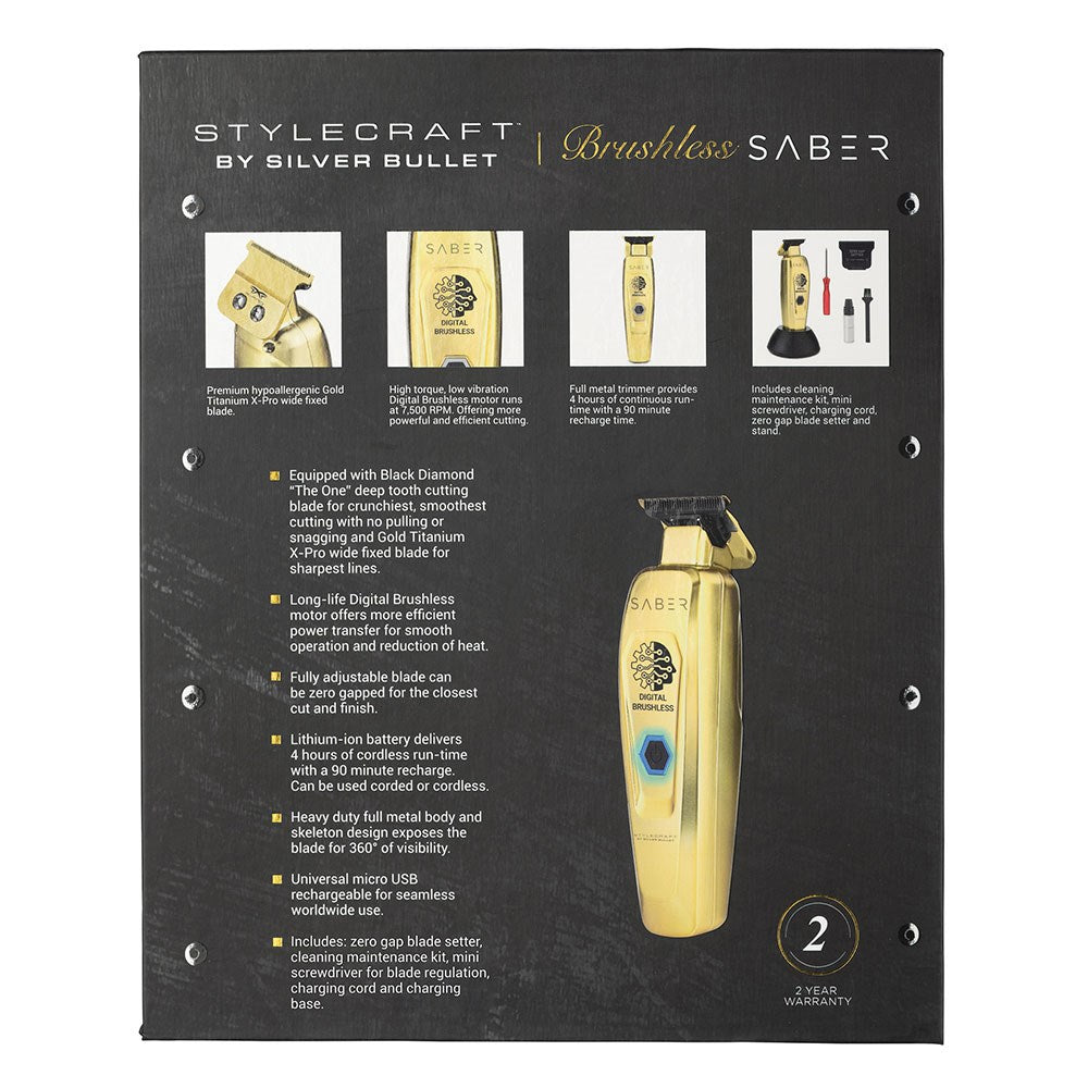 StyleCraft by Silver Bullet Saber Hair Trimmer Gold