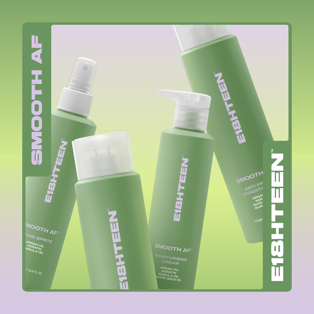 E18HTEEN Smooth AF Anti-Frizz Shampoo 375ml