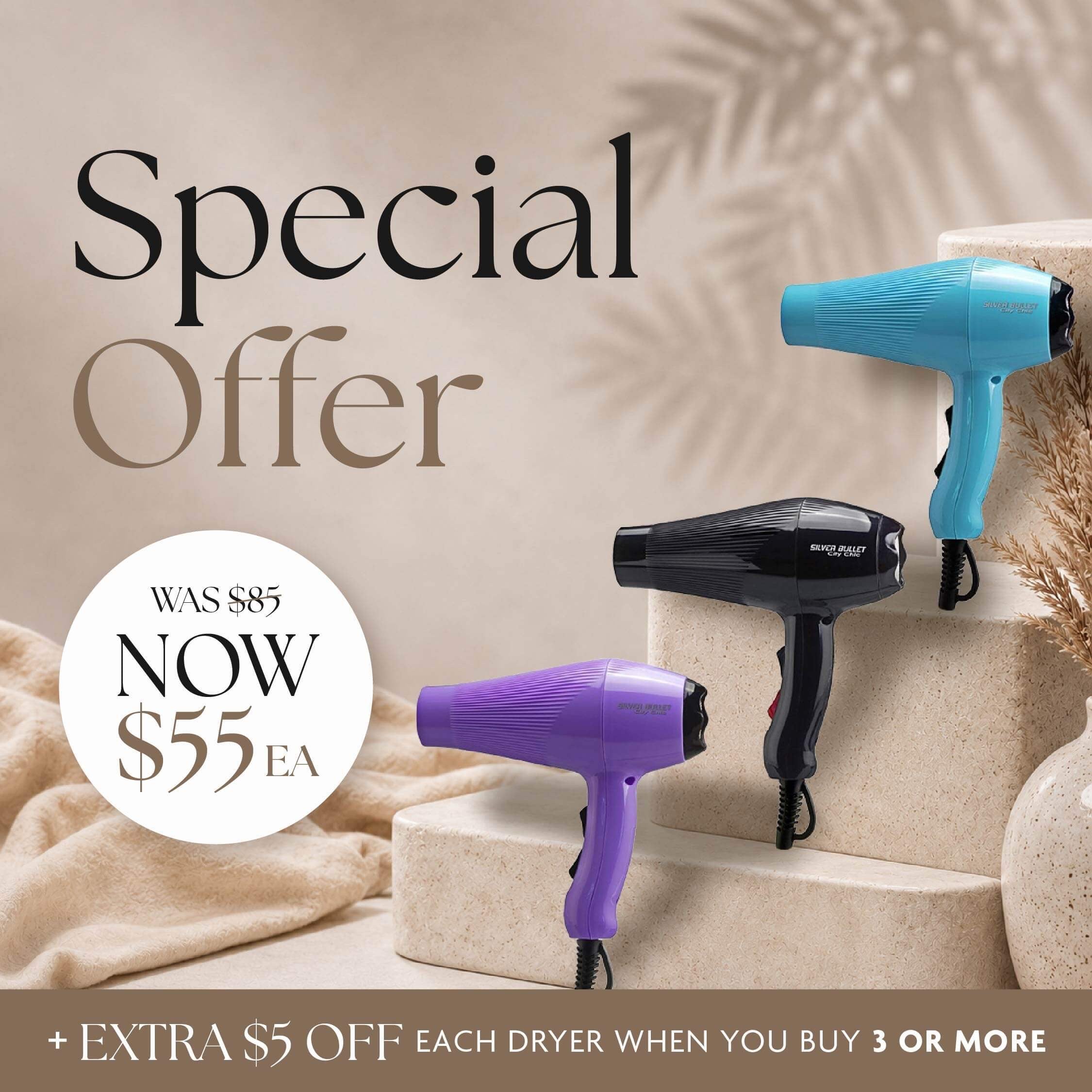 Silver Bullet City Chic Hair Dryer Black