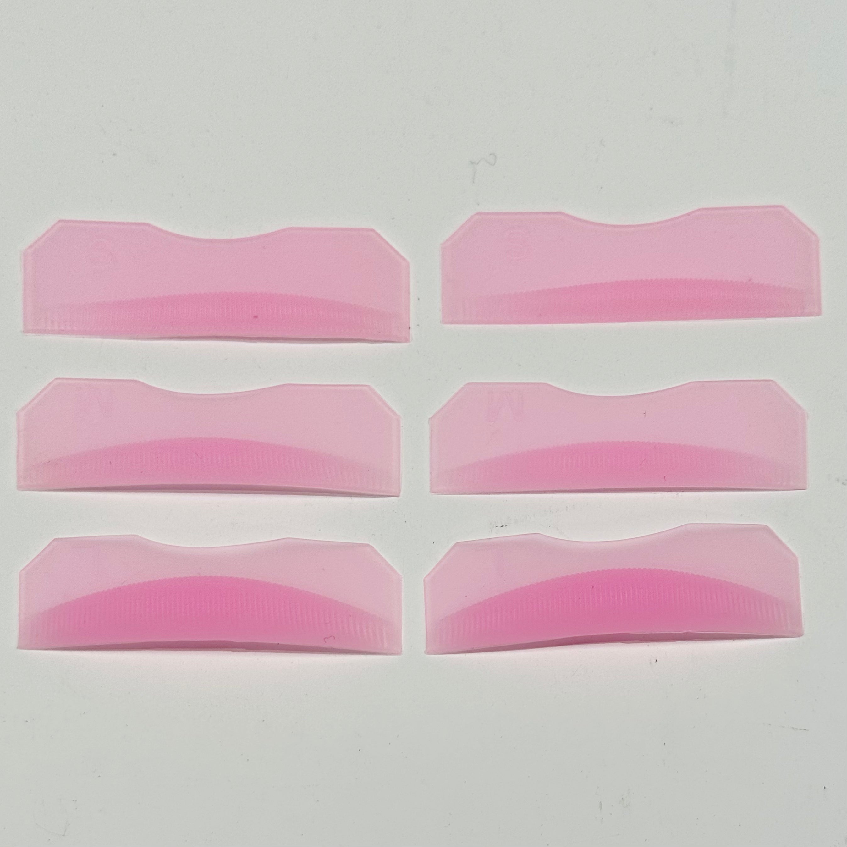 Pink Lash Lift Silicone Shield With Grooves (3 Pairs)