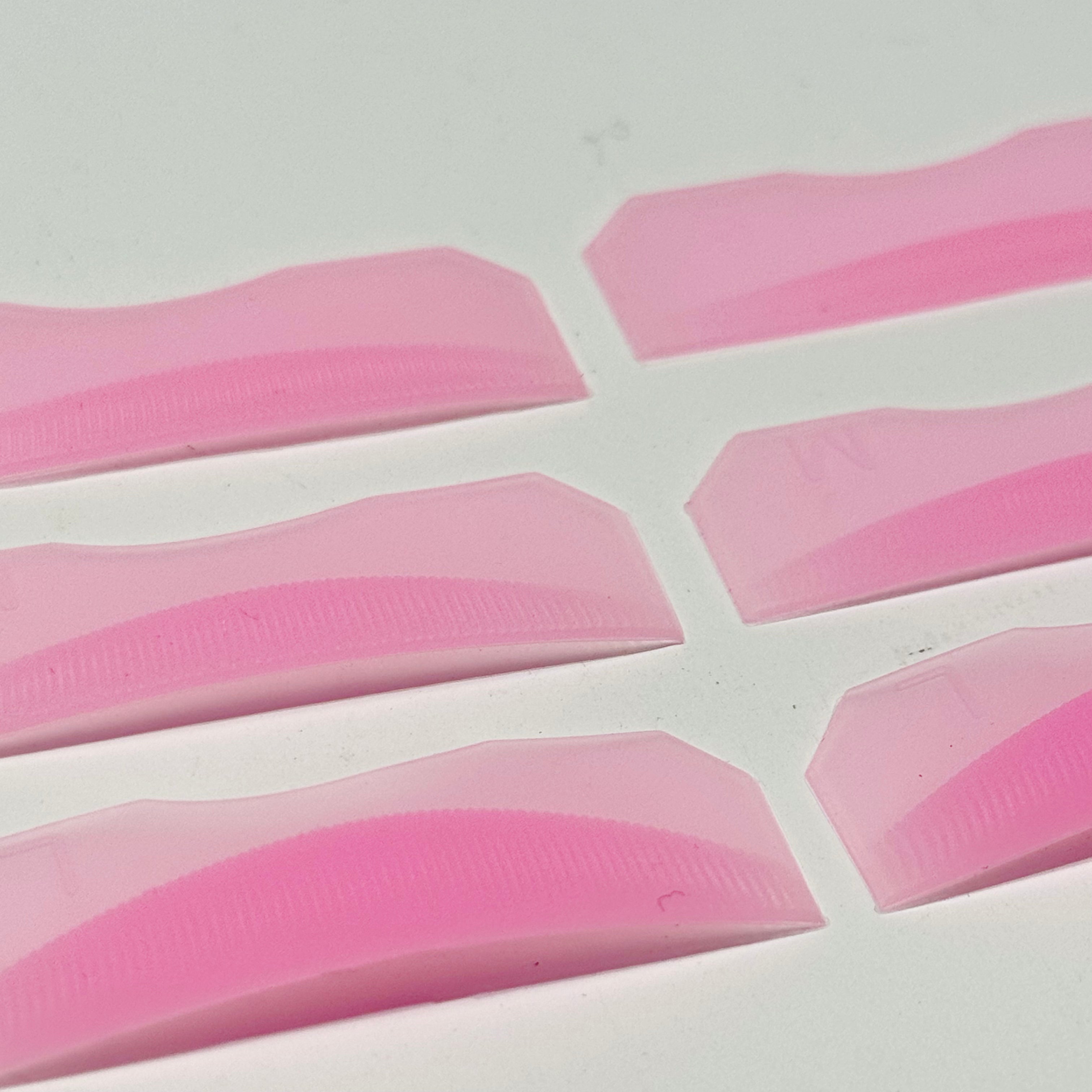 Pink Lash Lift Silicone Shield With Grooves (3 Pairs)