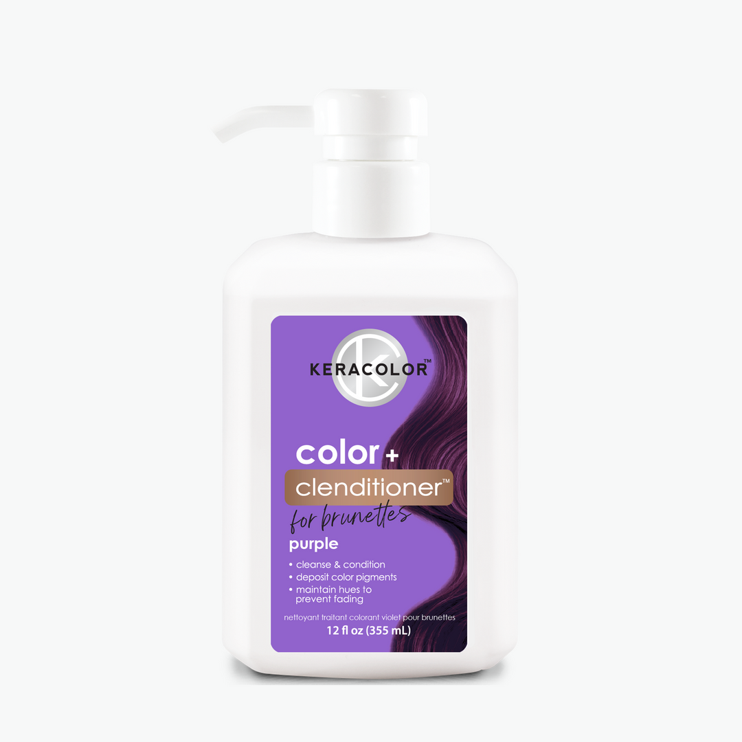 Keracolor Color + Clenditioner Colour Shampoo for Brunettes 355ml - Purple