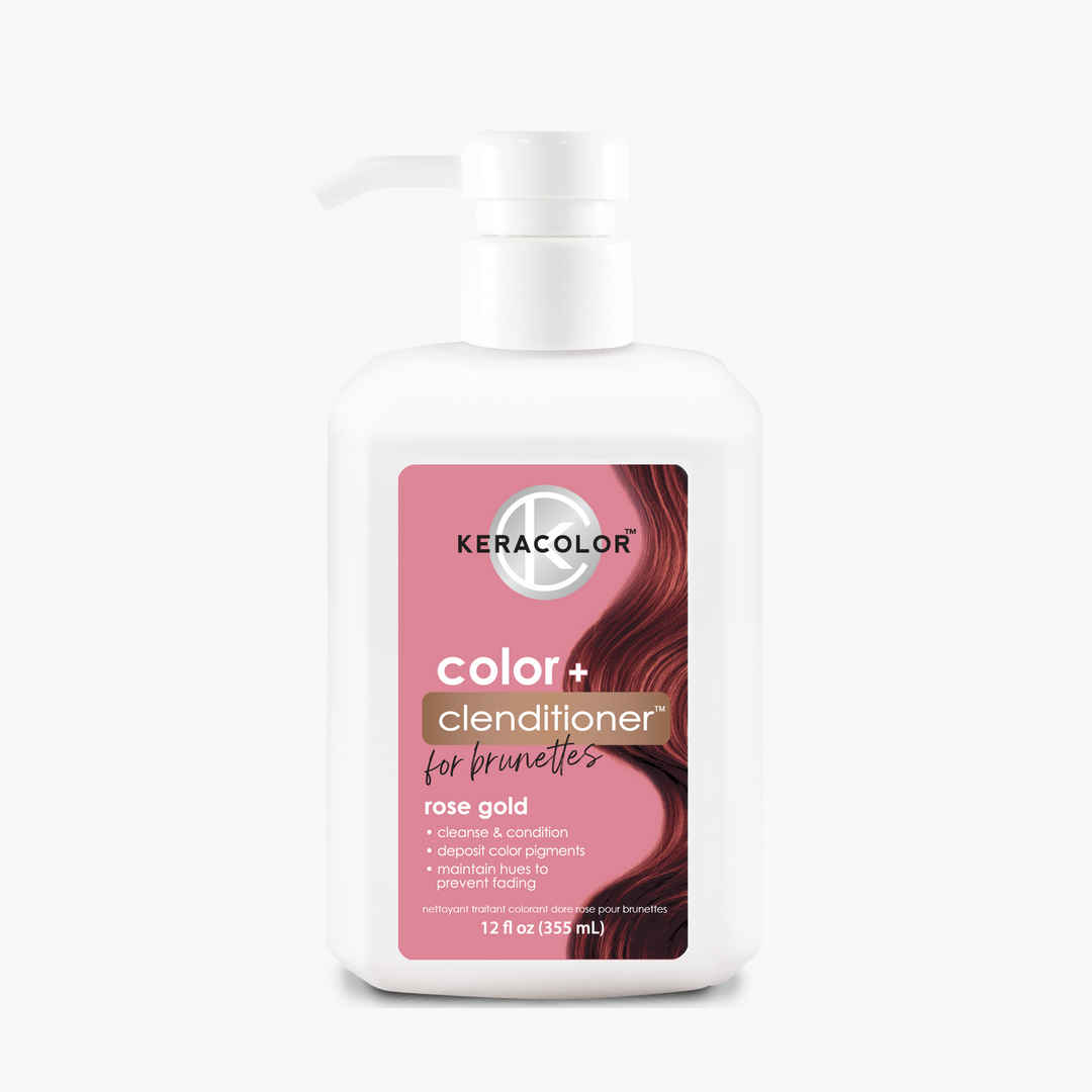 Keracolor Color + Clenditioner Colour Shampoo for Brunettes 355ml - Rose Gold
