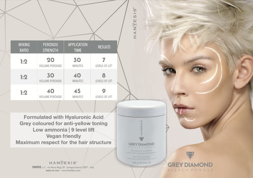 Hantesis Grey Diamond Bleach Powder 500g