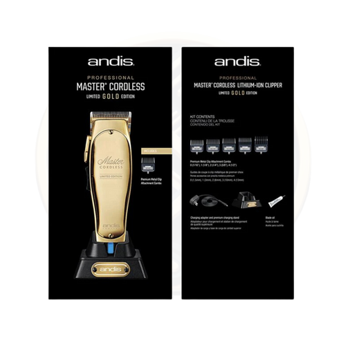 Andis Master Cordless Clipper - Limited Edition Gold