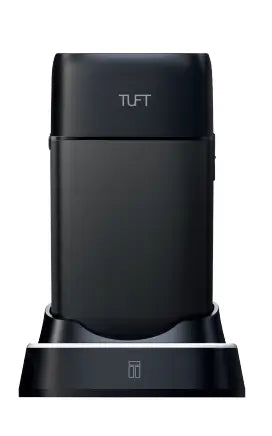 Tuft Black Steel Metal Professional Double Foil Shaver with Holder