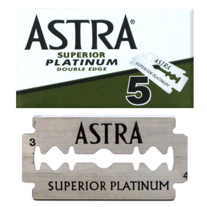 ASTRA Platinum Double Edge Safety Razor Blades - 5 Blades